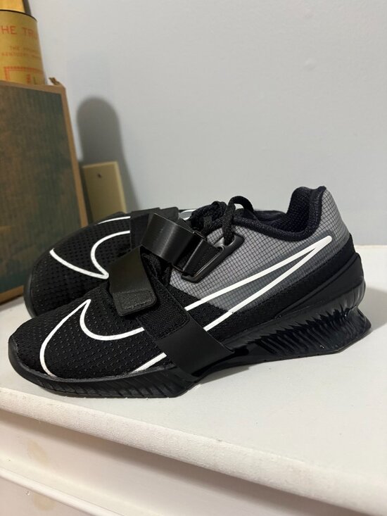 Nike Romaleos 4 Mens Weightlifting Shoes Size 7.5 Black/White CD3463 010 (NEW)